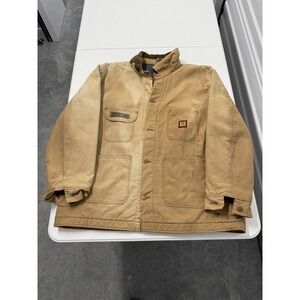 Big Ben Workwear Jacket Tan Quilted Lined Corduroy Collar Size 46